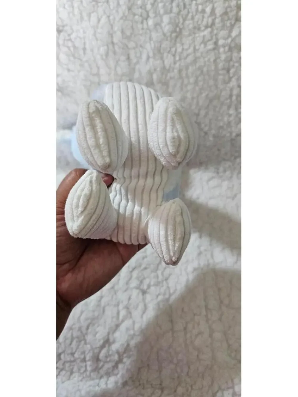 New Pet Factory Logical Llama Plush Dog Toy Blue White Squeaky Durable Soft 12